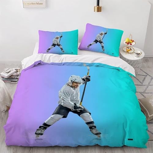 KLJFIGUT Bettwäsche 200x220 Eishockey Weiche Mikrofaser Bettbezug mit Reißverschluss, Atmungsaktive Bettbezüge und 2 Kissenbezug 80x80 für Kinder Erwachsene Jugendliche KLJFIGUT Bettwäsche 200x220 Eishockey Weiche Mikrofaser Bettbezug mit Reißverschluss, Atmungsaktive Bettbezüge und 2 Kissenbezug 80x80 für Kinder Erwachsene Jugendliche von KLJFIGUT