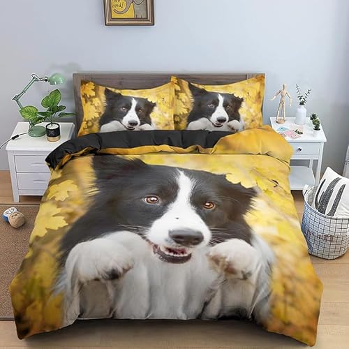 KLJFIGUT Bettwäsche 200x220 Hund Weiche Mikrofaser Bettbezug mit Reißverschluss, Atmungsaktive Bettbezüge und 2 Kissenbezug 80x80 für Kinder Erwachsene Jugendliche KLJFIGUT Bettwäsche 200x220 Hund Weiche Mikrofaser Bettbezug mit Reißverschluss, Atmungsaktive Bettbezüge und 2 Kissenbezug 80x80 für Kinder Erwachsene Jugendliche von KLJFIGUT