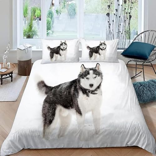 KLJFIGUT Bettwäsche 200x220 Hund Weiche Mikrofaser Bettbezug mit Reißverschluss, Atmungsaktive Bettbezüge und 2 Kissenbezug 80x80 für Kinder Erwachsene Jugendliche KLJFIGUT Bettwäsche 200x220 Hund Weiche Mikrofaser Bettbezug mit Reißverschluss, Atmungsaktive Bettbezüge und 2 Kissenbezug 80x80 für Kinder Erwachsene Jugendliche von KLJFIGUT