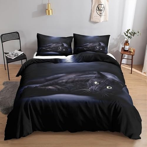 KLJFIGUT Bettwäsche 200x220 Katze Weiche Mikrofaser Bettbezug mit Reißverschluss, Atmungsaktive Bettbezüge und 2 Kissenbezug 80x80 für Kinder Erwachsene Jugendliche KLJFIGUT Bettwäsche 200x220 Katze Weiche Mikrofaser Bettbezug mit Reißverschluss, Atmungsaktive Bettbezüge und 2 Kissenbezug 80x80 für Kinder Erwachsene Jugendliche von KLJFIGUT