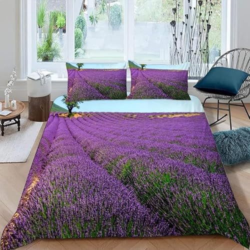 KLJFIGUT Bettwäsche 200x220 Lavendel Weiche Mikrofaser Bettbezug mit Reißverschluss, Atmungsaktive Bettbezüge und 2 Kissenbezug 80x80 für Kinder Erwachsene Jugendliche KLJFIGUT Bettwäsche 200x220 Lavendel Weiche Mikrofaser Bettbezug mit Reißverschluss, Atmungsaktive Bettbezüge und 2 Kissenbezug 80x80 für Kinder Erwachsene Jugendliche von KLJFIGUT