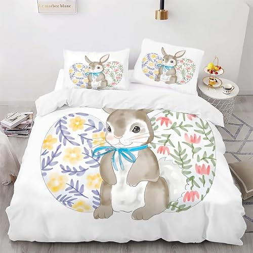 KLJFIGUT Bettwäsche 200x220 Ostern Weiche Mikrofaser Bettbezug mit Reißverschluss, Atmungsaktive Bettbezüge und 2 Kissenbezug 80x80 für Kinder Erwachsene Jugendliche KLJFIGUT Bettwäsche 200x220 Ostern Weiche Mikrofaser Bettbezug mit Reißverschluss, Atmungsaktive Bettbezüge und 2 Kissenbezug 80x80 für Kinder Erwachsene Jugendliche von KLJFIGUT