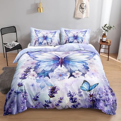 KLJFIGUT Bettwäsche 200x220 Schmetterling Weiche Mikrofaser Bettbezug mit Reißverschluss, Atmungsaktive Bettbezüge und 2 Kissenbezug 80x80 für Kinder Erwachsene Jugendliche KLJFIGUT Bettwäsche 200x220 Schmetterling Weiche Mikrofaser Bettbezug mit Reißverschluss, Atmungsaktive Bettbezüge und 2 Kissenbezug 80x80 für Kinder Erwachsene Jugendliche von KLJFIGUT