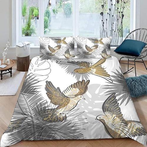 KLJFIGUT Bettwäsche 200x220 Vogel Weiche Mikrofaser Bettbezug mit Reißverschluss, Atmungsaktive Bettbezüge und 2 Kissenbezug 80x80 für Kinder Erwachsene Jugendliche KLJFIGUT Bettwäsche 200x220 Vogel Weiche Mikrofaser Bettbezug mit Reißverschluss, Atmungsaktive Bettbezüge und 2 Kissenbezug 80x80 für Kinder Erwachsene Jugendliche von KLJFIGUT