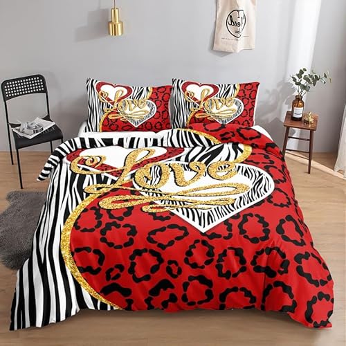 KLJFIGUT Bettwäsche 220x240 Liebe Weiche Mikrofaser Bettbezug Set mit Reißverschluss, 1 Bettbezüge mit 2 Kissenbezug 80x80cm, Atmungsaktive Bettwäsche-Sets für Erwachsener KLJFIGUT Bettwäsche 220x240 Liebe Weiche Mikrofaser Bettbezug Set mit Reißverschluss, 1 Bettbezüge mit 2 Kissenbezug 80x80cm, Atmungsaktive Bettwäsche-Sets für Erwachsener von KLJFIGUT