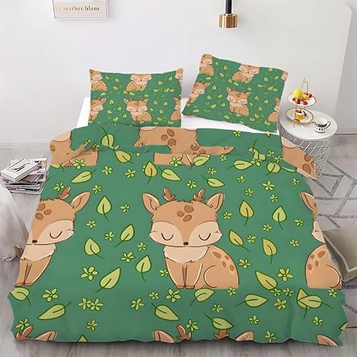 KLJFIGUT Bettwäsche 220x240 REH Weiche Mikrofaser Bettbezug Set mit Reißverschluss, 1 Bettbezüge mit 2 Kissenbezug 80x80cm, Atmungsaktive Bettwäsche-Sets für Erwachsener KLJFIGUT Bettwäsche 220x240 REH Weiche Mikrofaser Bettbezug Set mit Reißverschluss, 1 Bettbezüge mit 2 Kissenbezug 80x80cm, Atmungsaktive Bettwäsche-Sets für Erwachsener von KLJFIGUT
