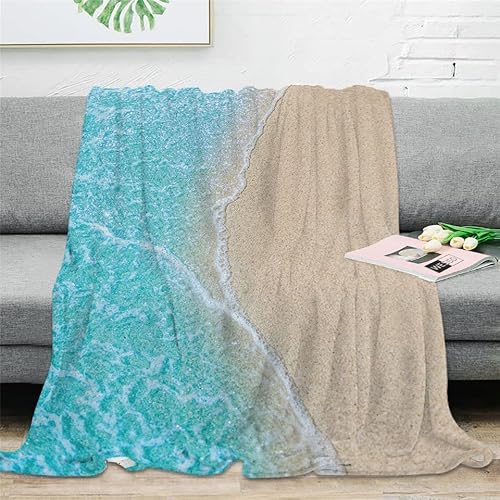 Kuscheldecke Flauschig blaues Meer Weiche Plüsch Decke Tagesdecke Für Erwachsene, Warm Flanell Fleecedecke TV-Decken Sofadecke Wohndecke Sofaüberwurf Couchdecke- 220x270 cm von KLJFIGUT