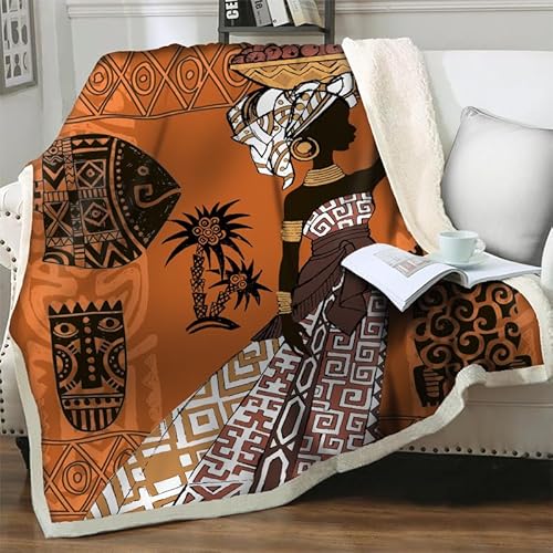 Kuscheldecke Flauschige gelbes Afrika Weiche Plüsch Decke Tagesdecke Für Kinder Erwachsene, Warm Flanell Fleecedecke Wendedecke Sofadecke Wohndecke Couchdecke - 180x220 cm von KLJFIGUT