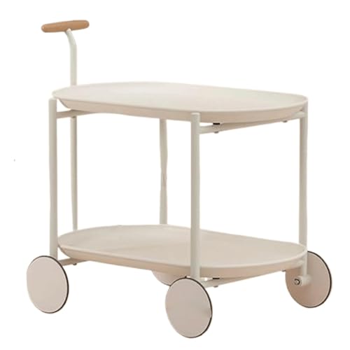 KLJUddGY Sofa Table Square Coffee Table with Storage End Table On Wheels Side Table Acrylic Bedside Table Living Room Accent Table(Blanc) von KLJUddGY