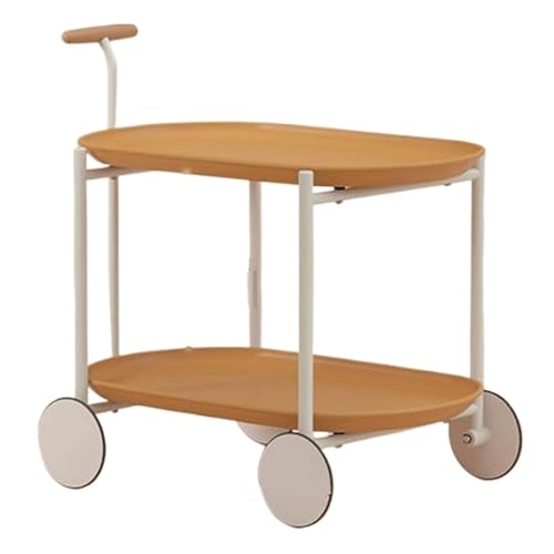 KLJUddGY Sofa Table Square Coffee Table with Storage End Table On Wheels Side Table Acrylic Bedside Table Living Room Accent Table(Geel) von KLJUddGY
