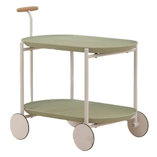 KLJUddGY Sofa Table Square Coffee Table with Storage End Table On Wheels Side Table Acrylic Bedside Table Living Room Accent Table(Groen) von KLJUddGY