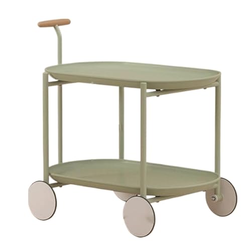 KLJUddGY Sofa Table Square Coffee Table with Storage End Table On Wheels Side Table Acrylic Bedside Table Living Room Accent Table(Pure Green) von KLJUddGY