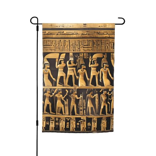Ägypten Hieroglyphen Druck, lichtbeständige Gartenflaggen, Ganzjahresflagge, Outdoor-Hofdekoration für Veranden von KLJnmbb