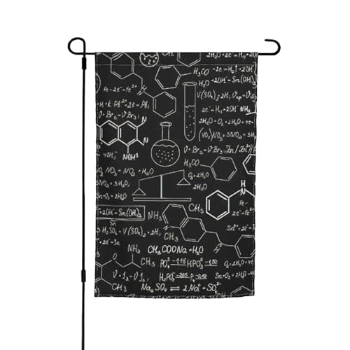 Abstrakte Wissenschafts-Chemie-Illustration, 3D-Druck, lichtbeständig, Gartenflaggen, Ganzjahresflagge, Outdoor-Hofdekoration für Veranden von KLJnmbb