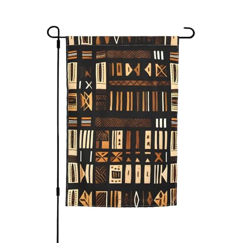 Afrikanische Schlammtuch, Tribal-Druck, lichtbeständig, Gartenflagge, Ganzjahresflagge, Outdoor-Hofdekoration für Veranden von KLJnmbb