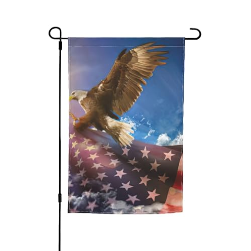 Amerikanische USA-Flagge, Adler, Kunstdruck, lichtbeständig, Gartenflaggen, Ganzjahresflagge, Outdoor-Hofdekoration für Veranden Amerikanische USA-Flagge, Adler, Kunstdruck, lichtbeständig, Gartenflaggen, Ganzjahresflagge, Outdoor-Hofdekoration für Veranden von KLJnmbb