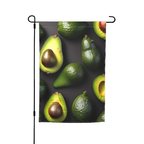 Avocado-Obstmuster-Druck, lichtbeständige Gartenflaggen, Ganzjahresflagge, Outdoor-Hof-Dekoration für Veranden von KLJnmbb
