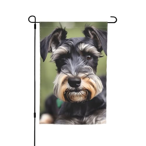 Bezaubernder Schnauzer-Druck, lichtbeständige Gartenflagge, Ganzjahresflagge, Outdoor-Hof-Dekoration für Veranden Bezaubernder Schnauzer-Druck, lichtbeständige Gartenflagge, Ganzjahresflagge, Outdoor-Hof-Dekoration für Veranden von KLJnmbb