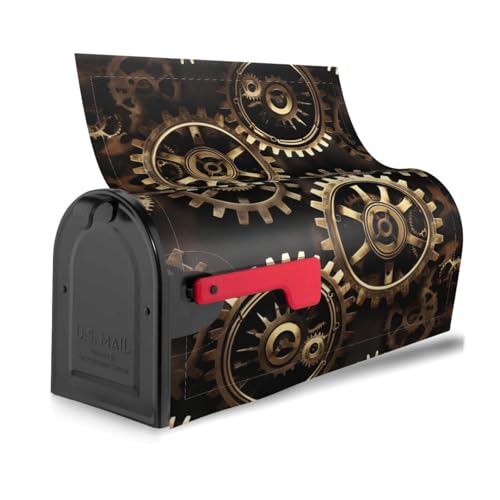 Coole Steampunk-Zahnräder-Druck, stilvolle Briefkastenabdeckung, wasserdicht, einfache Installation, passend für jede Jahreszeit, Briefkastenabdeckung Coole Steampunk-Zahnräder-Druck, stilvolle Briefkastenabdeckung, wasserdicht, einfache Installation, passend für jede Jahreszeit, Briefkastenabdeckung von KLJnmbb