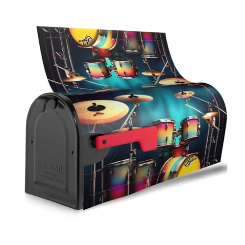 Coole Trommel-Set, bedruckt, stilvolle Briefkastenabdeckung, wasserdicht, einfache Installation, passend für jede Jahreszeit, Briefkastenabdeckung Coole Trommel-Set, bedruckt, stilvolle Briefkastenabdeckung, wasserdicht, einfache Installation, passend für jede Jahreszeit, Briefkastenabdeckung von KLJnmbb