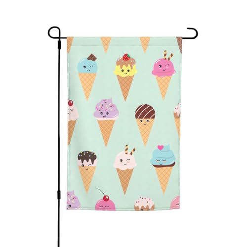 Eistüten-Druck, lichtbeständig, Gartenflaggen, Ganzjahresflagge, Outdoor-Hof-Dekoration für Veranden Eistüten-Druck, lichtbeständig, Gartenflaggen, Ganzjahresflagge, Outdoor-Hof-Dekoration für Veranden von KLJnmbb