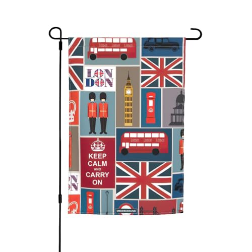 England-Symbole, bedruckt, lichtbeständig, Gartenflagge, Ganzjahresflagge, Outdoor-Hofdekoration für Veranden von KLJnmbb