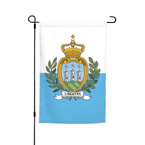 Flagge von San Marino, bedruckt, lichtbeständig, Gartenflagge, Ganzjahresflagge, Outdoor-Hofdekoration für Veranden von KLJnmbb