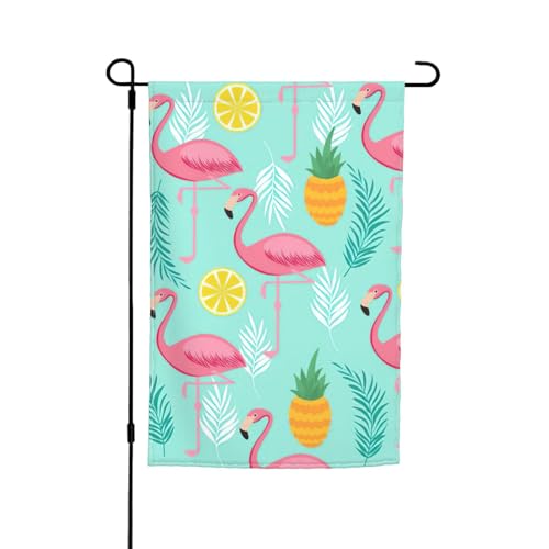 Flamingo-Druck, lichtbeständig, Gartenflagge, Ganzjahresflagge, Outdoor-Hofdekoration für Veranden von KLJnmbb