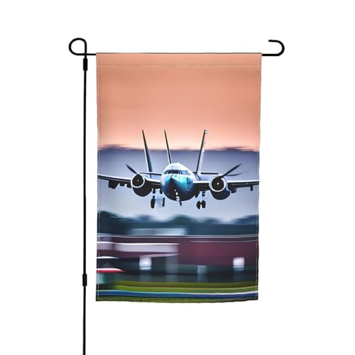 Fliegenflugzeug-Druck, lichtbeständige Gartenflaggen, Ganzjahresflagge, Outdoor-Hofdekoration für Veranden von KLJnmbb