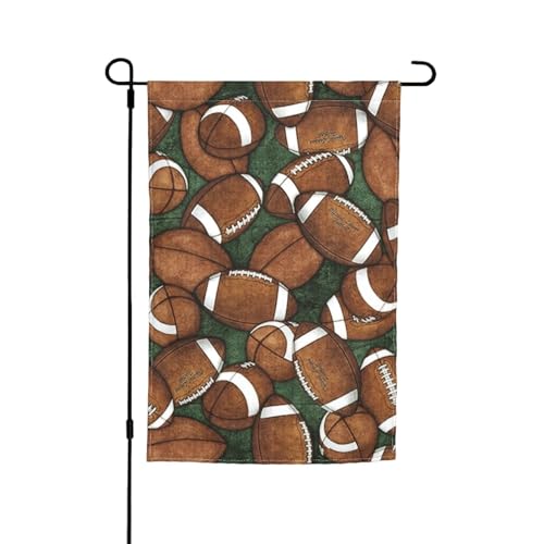 Gartenflagge, Fußball-Motiv, farbbeständig, für alle Jahreszeiten, für den Außenbereich, Hof, Dekoration für Veranden Gartenflagge, Fußball-Motiv, farbbeständig, für alle Jahreszeiten, für den Außenbereich, Hof, Dekoration für Veranden von KLJnmbb