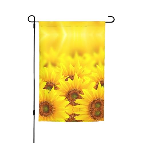 Gartenflaggen mit gelbem Sonnenblumendruck, lichtbeständig, für alle Jahreszeiten, für den Außenbereich, Hofdekoration für Veranden von KLJnmbb