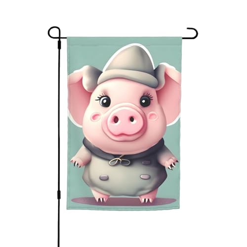 Gartenflaggen mit niedlichem Schweine-Druck, lichtbeständig, für alle Jahreszeiten, für den Außenbereich, Hof, Dekoration für Veranden Gartenflaggen mit niedlichem Schweine-Druck, lichtbeständig, für alle Jahreszeiten, für den Außenbereich, Hof, Dekoration für Veranden von KLJnmbb