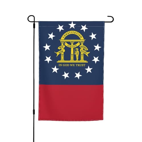 Georgia-Flagge, Druck, lichtbeständig, Gartenflaggen, Ganzjahresflagge, Outdoor-Hofdekoration für Veranden von KLJnmbb