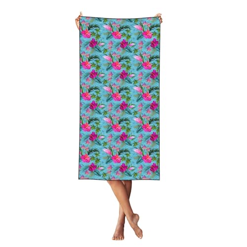 KLJnmbb Hello Hawaii Print Weiches Strandtuch Übergroß Schnell Trocknendes Handtuch für Erwachsene für Reisen und Pool Handtuch von KLJnmbb