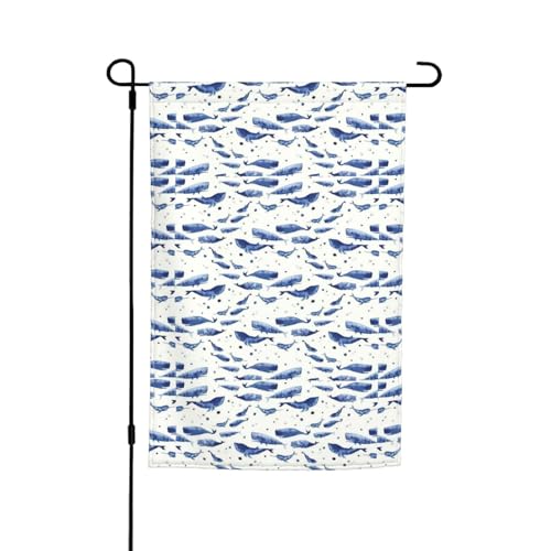 Kleine Blauwal-Schwimm-Druck, lichtbeständige Gartenflaggen, Ganzjahresflagge, Outdoor-Hof-Dekoration für Veranden Kleine Blauwal-Schwimm-Druck, lichtbeständige Gartenflaggen, Ganzjahresflagge, Outdoor-Hof-Dekoration für Veranden von KLJnmbb