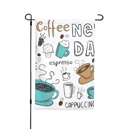 Köstlicher Kaffee-Druck, lichtbeständig, Gartenflagge, Ganzjahresflagge, Outdoor-Hof-Dekoration für Veranden Köstlicher Kaffee-Druck, lichtbeständig, Gartenflagge, Ganzjahresflagge, Outdoor-Hof-Dekoration für Veranden von KLJnmbb