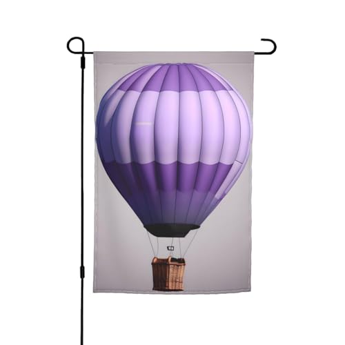 Lavendel-Heißluftballon-Druck, lichtbeständig, Gartenflaggen, Ganzjahresflagge, Outdoor-Hof-Dekoration für Veranden Lavendel-Heißluftballon-Druck, lichtbeständig, Gartenflaggen, Ganzjahresflagge, Outdoor-Hof-Dekoration für Veranden von KLJnmbb