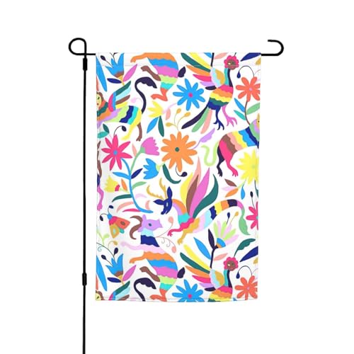 Mexikanische Otomi-Tier-Druck, lichtbeständige Gartenflaggen, Ganzjahresflagge, Outdoor-Hof-Dekoration für Veranden Mexikanische Otomi-Tier-Druck, lichtbeständige Gartenflaggen, Ganzjahresflagge, Outdoor-Hof-Dekoration für Veranden von KLJnmbb
