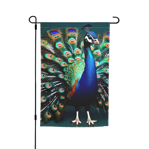 Schöne Pfauen-Druck, lichtbeständig, Gartenflagge, Ganzjahresflagge, Outdoor-Hof-Dekoration für Veranden Schöne Pfauen-Druck, lichtbeständig, Gartenflagge, Ganzjahresflagge, Outdoor-Hof-Dekoration für Veranden von KLJnmbb
