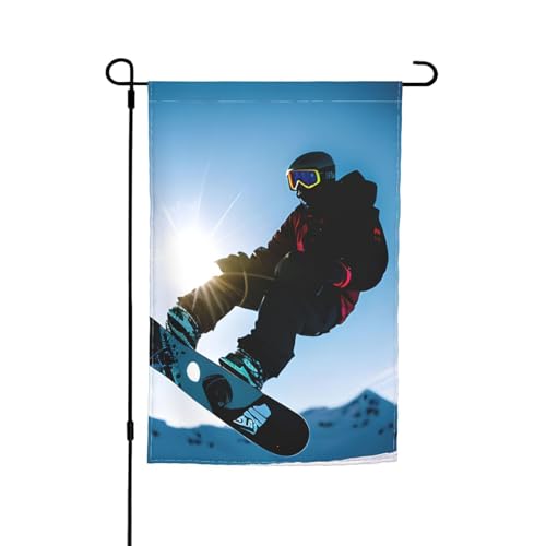 Snowboard-Bild-Druck, lichtbeständige Gartenflaggen, Ganzjahresflagge, Outdoor-Hof-Dekoration für Veranden von KLJnmbb