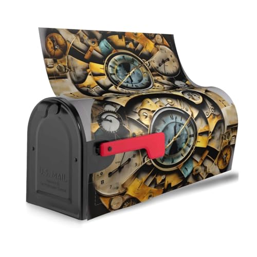 Uhr-Kunstdruck, stilvolle Briefkastenabdeckung, wasserdicht, einfache Installation, passend für jede Jahreszeit, Briefkastenabdeckung Uhr-Kunstdruck, stilvolle Briefkastenabdeckung, wasserdicht, einfache Installation, passend für jede Jahreszeit, Briefkastenabdeckung von KLJnmbb