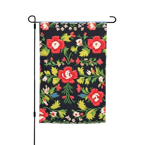 Ukrainischer Stickerei-Stil, Rosen-Druck, lichtbeständig, Gartenflagge, Ganzjahresflagge, Outdoor-Hof-Dekoration für Veranden Ukrainischer Stickerei-Stil, Rosen-Druck, lichtbeständig, Gartenflagge, Ganzjahresflagge, Outdoor-Hof-Dekoration für Veranden von KLJnmbb