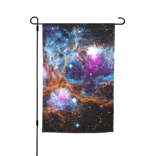 Universum-Galaxie-Weltraum-Druck, lichtbeständig, Gartenflagge, Ganzjahresflagge, Outdoor-Hofdekoration für Veranden von KLJnmbb