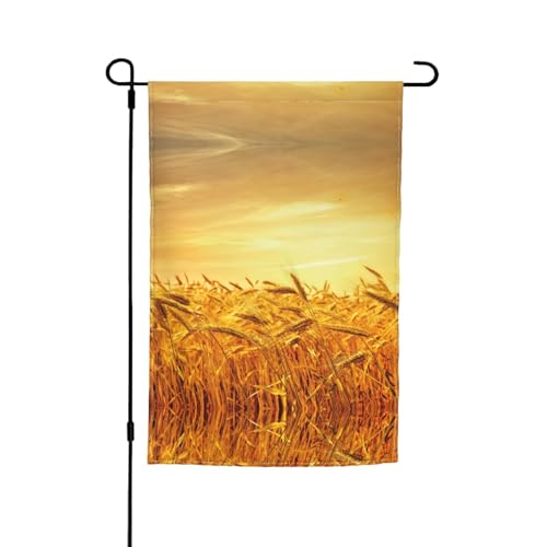 Weizenfelddruck, lichtbeständige Gartenflaggen, Ganzjahresflagge, Outdoor-Hofdekoration für Veranden von KLJnmbb