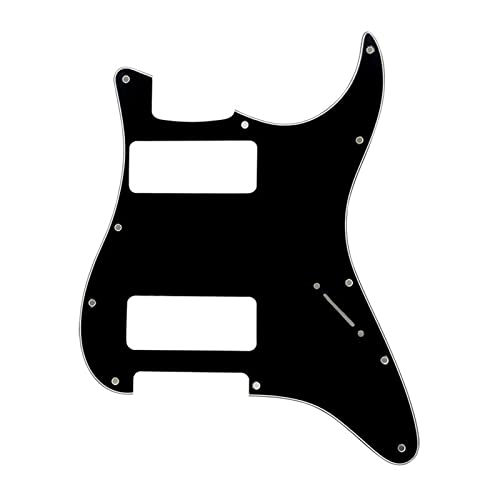 KLKL Große Qualität Gitarreteile 2 P90 Strat Gitarre Pickguard Kein Kontrollloch Für 11 Schraubenlöcher Humbucker Schlagbrett für E-Gitarren (Color : 01) von KLKL