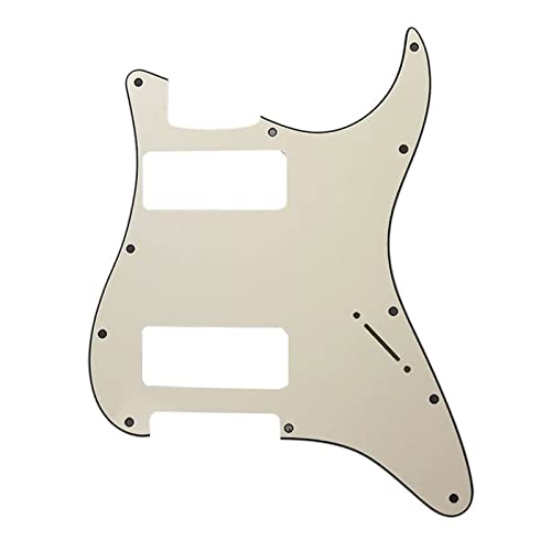 KLKL Große Qualität Gitarreteile 2 P90 Strat Gitarre Pickguard Kein Kontrollloch Für 11 Schraubenlöcher Humbucker Schlagbrett für E-Gitarren (Color : 04) von KLKL