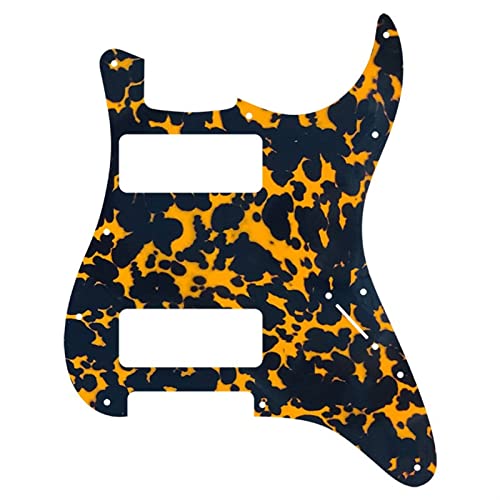 KLKL Große Qualität Gitarreteile 2 P90 Strat Gitarre Pickguard Kein Kontrollloch Für 11 Schraubenlöcher Humbucker Schlagbrett für E-Gitarren (Color : 15) von KLKL