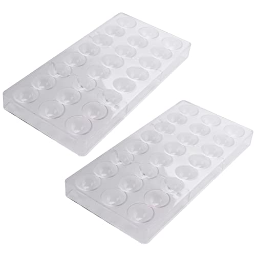 KLKNE 2 x 24 Löcher Halbkugel Schokoladenform Polycarbonat Schokolade Bar Form Halbkugel Candy Maker Form Backgeschirr von KLKNE