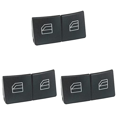 KLKNE 3 x Tastenkappen für Fensterschalter W204 W212 C E Klasse, Reparaturkappen für Fenstenschalter links + rechts von KLKNE