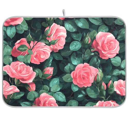 Abtropfgestell mit rosa Rosenblüten, matt, für Küche, 45,7 x 61 cm, 45,7 x 61 cm Abtropfgestell mit rosa Rosenblüten, matt, für Küche, 45,7 x 61 cm, 45,7 x 61 cm von KLL
